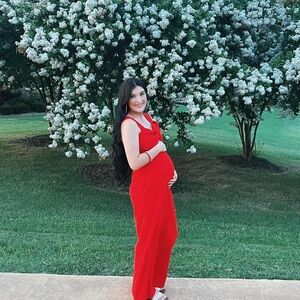 Red Sleeveless Jumpsuit